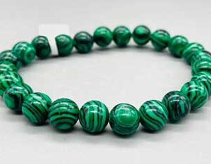 8mm Malachite, synthetic bracelet