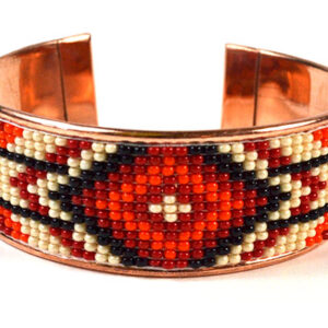 Czech Beaded Copper bracelet
