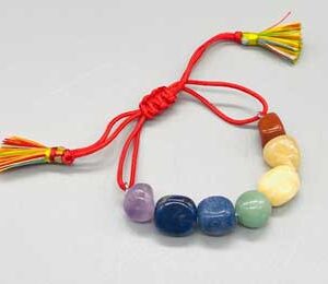 7 Chakra w tassel Nugget adjustable bracelet