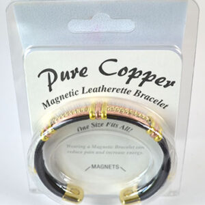 Magnetic Leatherette Copper bracelet (various styles)