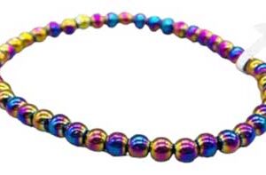 4mm Rainbow Hematite stretch bracelet