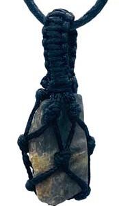 Labradorite rough tread cage pendant