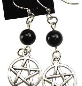 Black Onyx Pentagram earrings