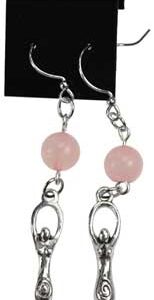 Rose Quartz Goddess earrings