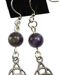 Amethyst Triquetra earrings