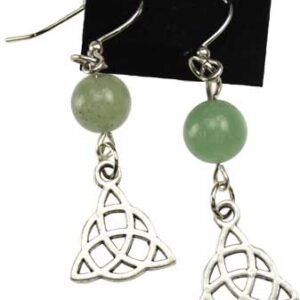 Green Aventurine Triquetra earrings