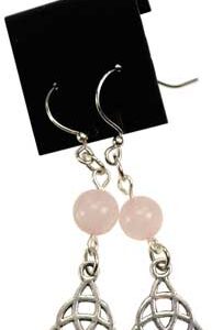 Rose Quartz Triquetra earrings