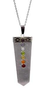 Selenite Chakra necklace