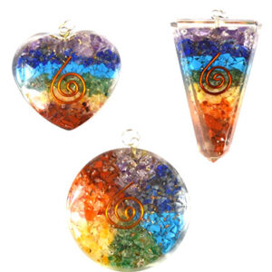 (set of 3) Chakra orgone (point,heart,round)