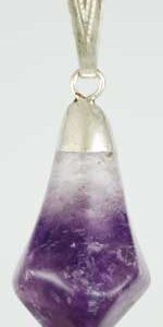 Amethyst tumbled pendant