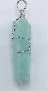 (set of 5) Amazonite wire wrapped point