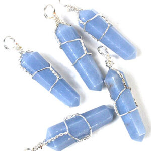 (set of 5) Angelite wire wrapped