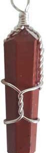 (set of 5) Red Jasper w wrapped point
