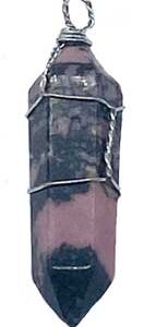 (set of 5) Rhodonite wire wrapped point
