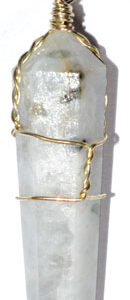 (set of 5) Rainbow Moonstone wire wrapped point