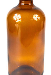 16oz Glass Amber Bottle with Cap