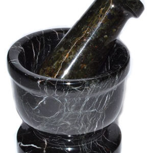 2 1/2" Black Zebra mortar and pestle set