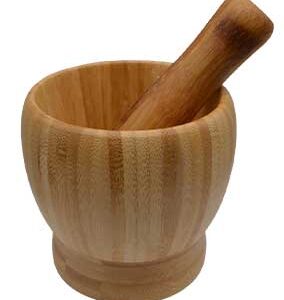 4" Wooden Mortar and Pestle Set
