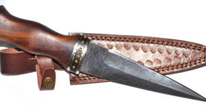 Rosewood Damascus athame