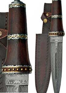 Dirk Wod Damascus athame 13 3/4"