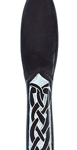 8" Black Celtic soapstone athame