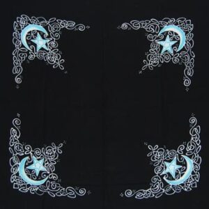 Celtic Moon altar cloth or scarf 36" x 36"