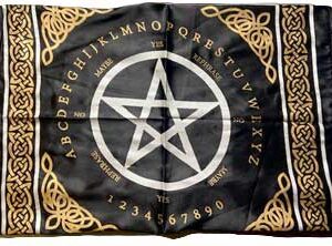 24"x24" Pentagram Pendulum/ Ouija altar cloth