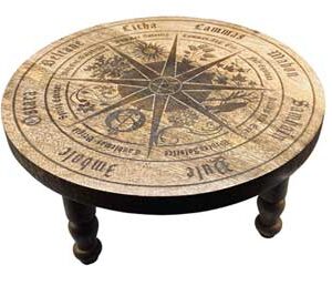 11 3/4" dia Pagan Calendar altar table
