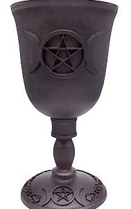 7 5/8" Triple Moon & Pentagram chalice