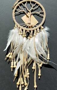 4 1/2" Tree of Life tan dream catcher