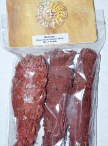 (set of 3) White Sage Dragon's Blood Sage smudge stick 4"