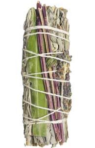 4" White Sage W 7 Herbs smudge stick