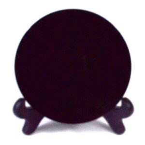 10cm Black Obsidian scrying mirror W/ stand