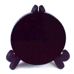 8cm Black Obsidian scrying mirror W/ stand