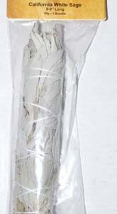 California White Sage smudge stick 7"