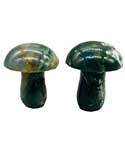 (set of 2) 1 3/4" Mushroom Moss Agate