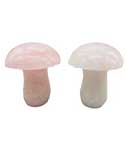 (set of 2) 1 3/4" Mushroom Rose Quartz