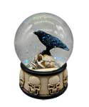 3 1/4" Raven on Skull water globe