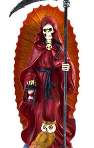 7" Santa Muerte red