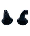 (set of 2) 1 3/4" Witch's Hat Obsidian, Black