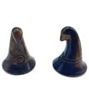 (set of 2) 1 3/4" Witch's Hat Tiger Eye