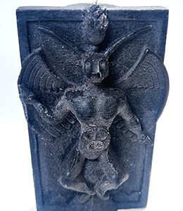 6" Black Baphomet candle