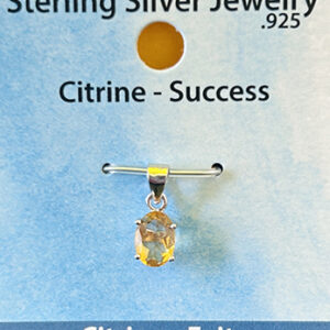 Citrine pendant silver