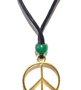 1" Peace Sign Gold